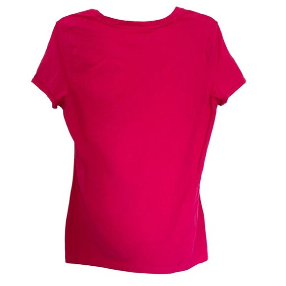 Calvin Klein Performance Barbie Pink Athleisure V Neck Short Sleeve Shirt Large - Picture 2 of 4